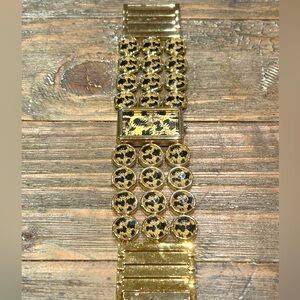🖤🤎Betsey Johnson Leopard Vintage Bracelet Watch NEEDS BATTERY~UNIQUE🤎🖤